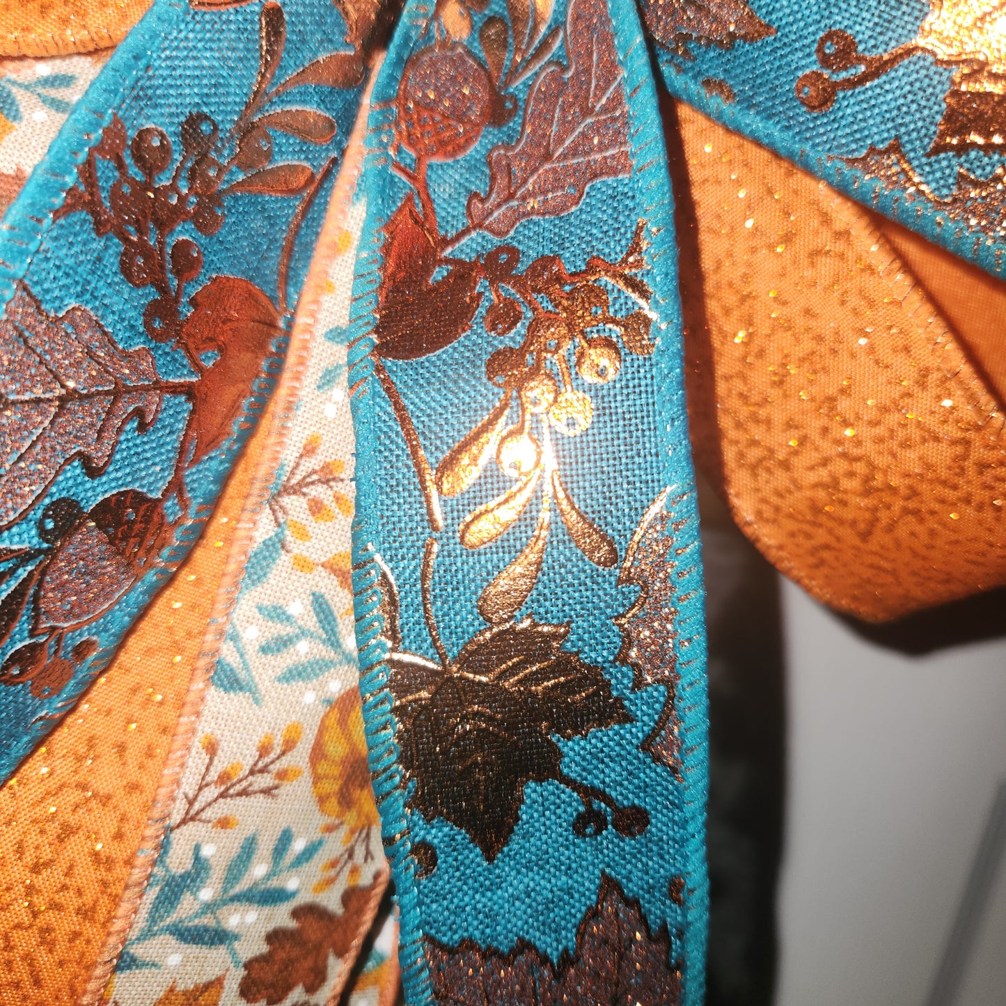 Fall Grapevine Wreath (Turquoise and Orange)