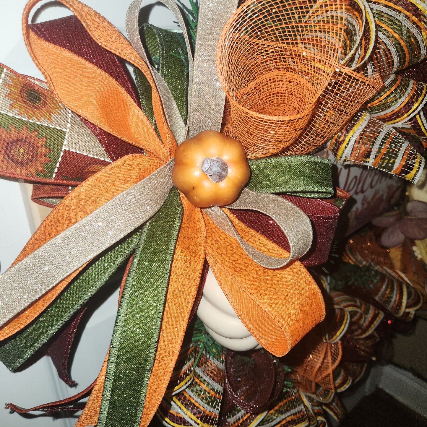 Fall Pine Wreath (Burgundy)