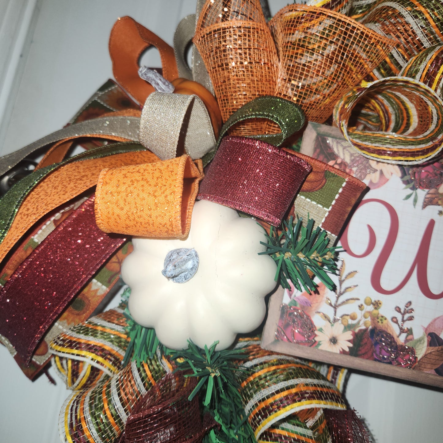 Fall Pine Wreath (Burgundy)