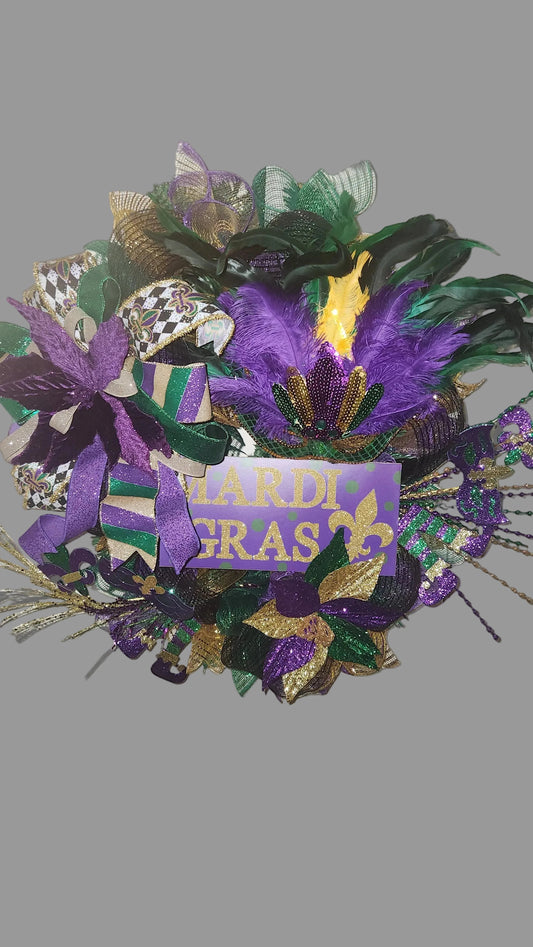Mardi Gras Wreath